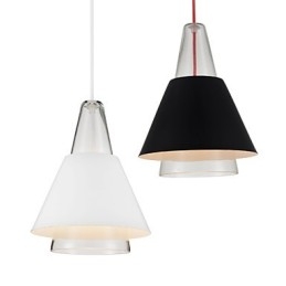 Lampadario moderno contemporaneo in vetro dipinto trasparente, 1 lampadina E26/E27