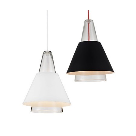 Lampadario moderno contemporaneo in vetro dipinto trasparente, 1 lampadina E26/E27
