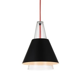 Lampadario moderno contemporaneo in vetro dipinto trasparente, 1 lampadina E26/E27