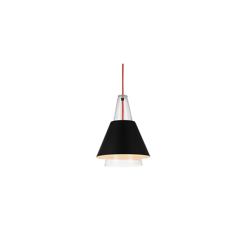 Lampadario moderno contemporaneo in vetro dipinto trasparente, 1 lampadina E26/E27