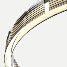 Lampada a sospensione in vetro cerchio 60 80 cm dimmerazione tricromatica