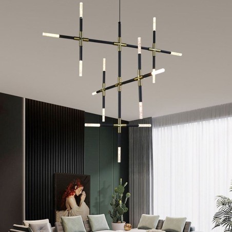 Lampada a sospensione LED combinata fai da te, luce bianca calda, cavo regolabile 100 cm