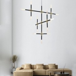 Lampada a sospensione LED combinata fai da te, luce bianca calda, cavo regolabile 100 cm