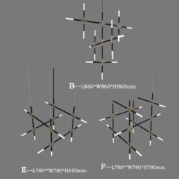 Lampada a sospensione LED combinata fai da te, luce bianca calda, cavo regolabile 100 cm