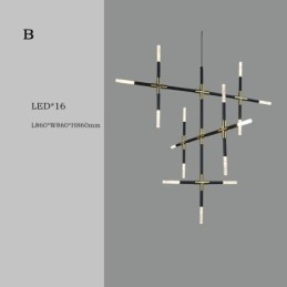 Lampada a sospensione LED combinata fai da te, luce bianca calda, cavo regolabile 100 cm