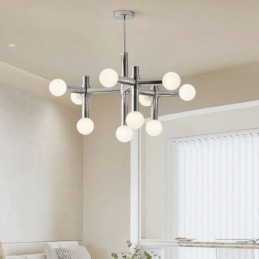 Lampada a sospensione in ferro battuto 10 luci E26/E27 80×50 cm