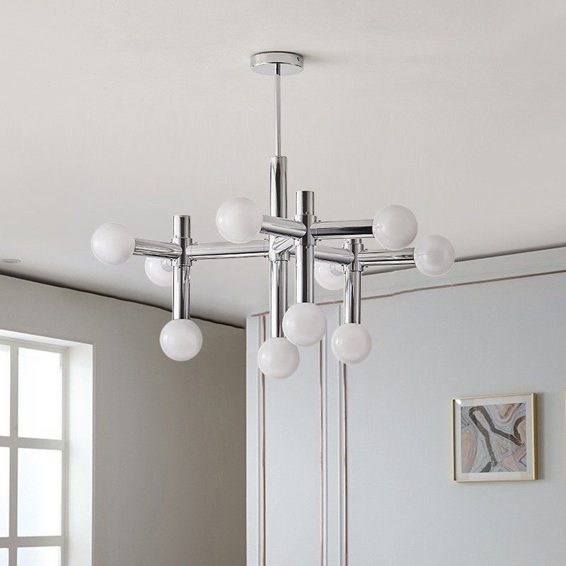 Lampada a sospensione in ferro battuto 10 luci E26/E27 80×50 cm