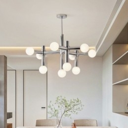 Lampada a sospensione in ferro battuto 10 luci E26/E27 80×50 cm