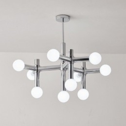 Lampada a sospensione in ferro battuto 10 luci E26/E27 80×50 cm