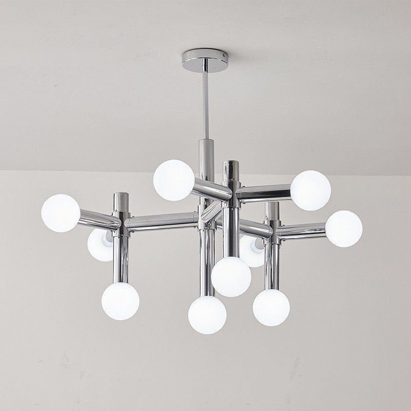 Lampada a sospensione in ferro battuto 10 luci E26/E27 80×50 cm