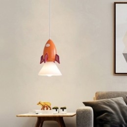 Lampada a sospensione in ferro battuto Moon Landing, piccola lampada da soffitto