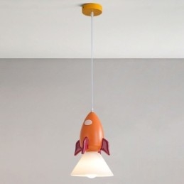 Lampada a sospensione in ferro battuto Moon Landing, piccola lampada da soffitto
