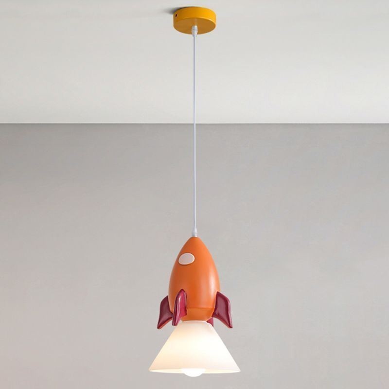 Lampada a sospensione in ferro battuto Moon Landing, piccola lampada da soffitto