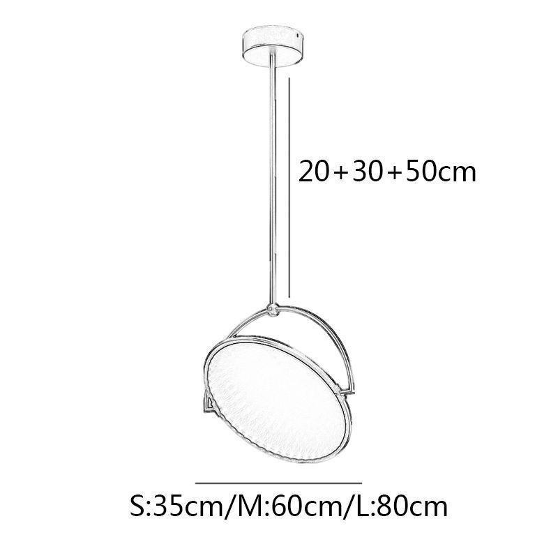 Lampada a sospensione LED nordica in ferro battuto ad anello