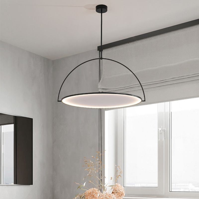 Lampada a sospensione LED nordica in ferro battuto ad anello