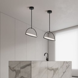 Lampada a sospensione LED nordica in ferro battuto ad anello