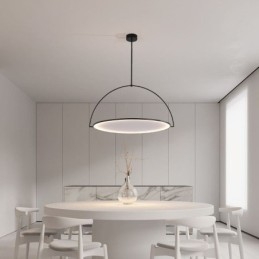Lampada a sospensione LED nordica in ferro battuto ad anello