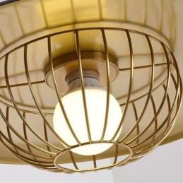 Lampada a sospensione nordica in ferro battuto con disco, 2 luci, E26/E27
