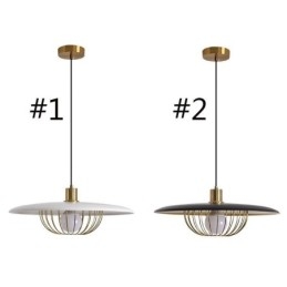 Lampada a sospensione nordica in ferro battuto, disco creativo