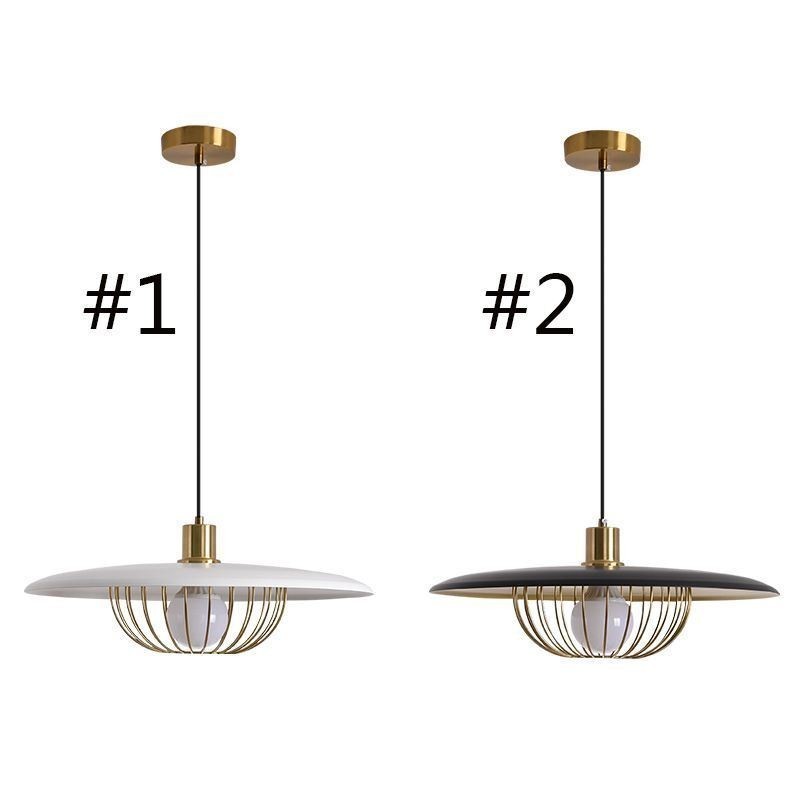 Lampada a sospensione nordica in ferro battuto, disco creativo