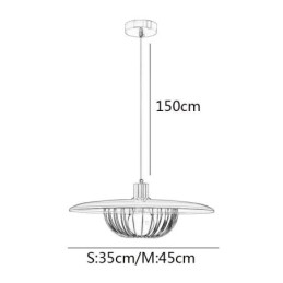 Lampada a sospensione nordica in ferro battuto, disco creativo