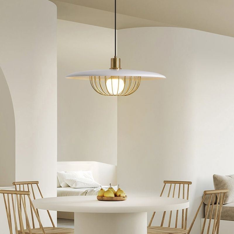 Lampada a sospensione nordica in ferro battuto, disco creativo