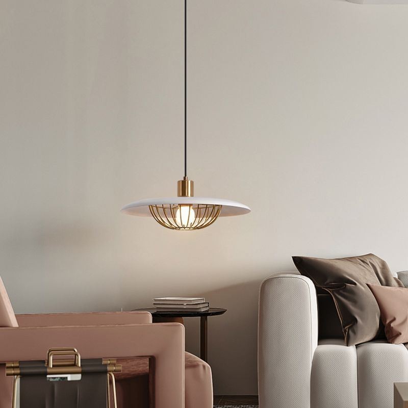 Lampada a sospensione nordica in ferro battuto, disco creativo