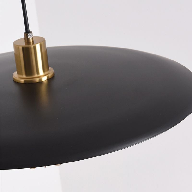 Lampada a sospensione nordica in ferro battuto, disco creativo
