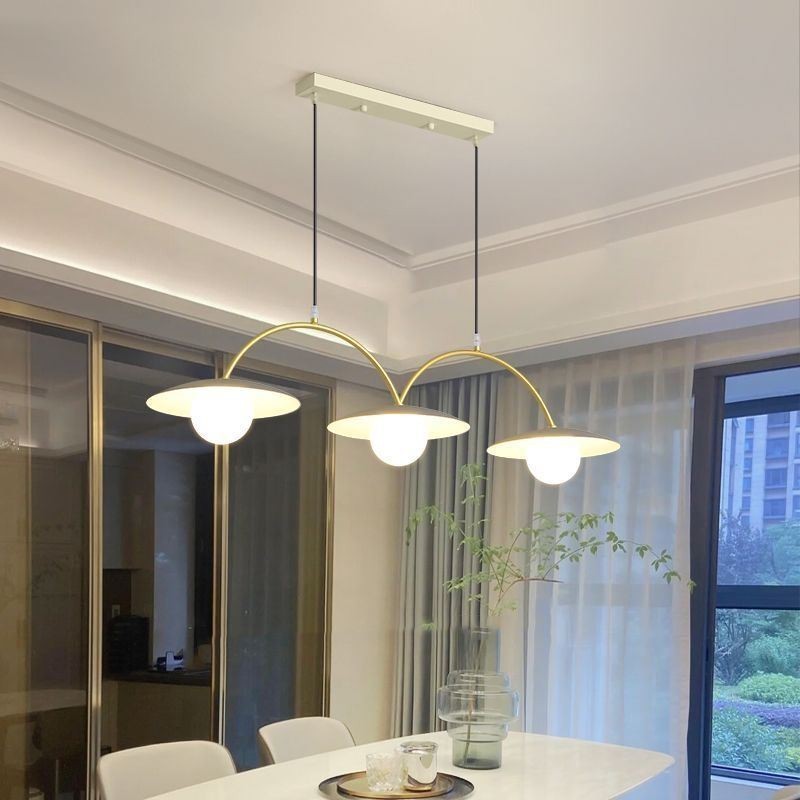 Lampada a sospensione nordica creativa in ferro battuto G9 a onda, 3 luci