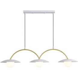 Lampada a sospensione nordica creativa in ferro battuto G9 a onda, 3 luci