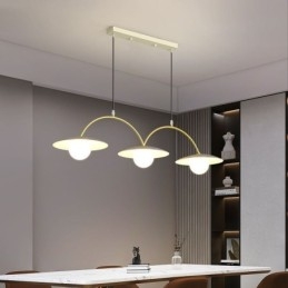 Lampada a sospensione nordica creativa in ferro battuto G9 a onda, 3 luci