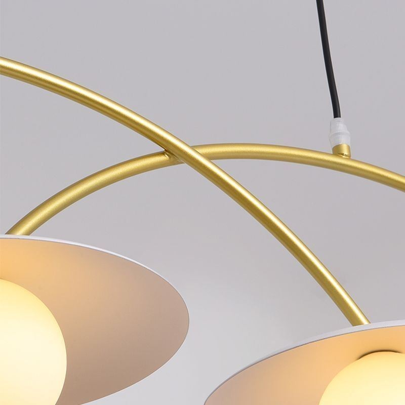 Lampada a sospensione nordica creativa in ferro battuto G9 a onda, 3 luci