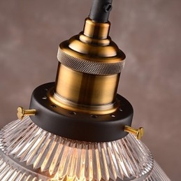 Lampadario a sospensione mini moderno contemporaneo in metallo e vetro 25 cm