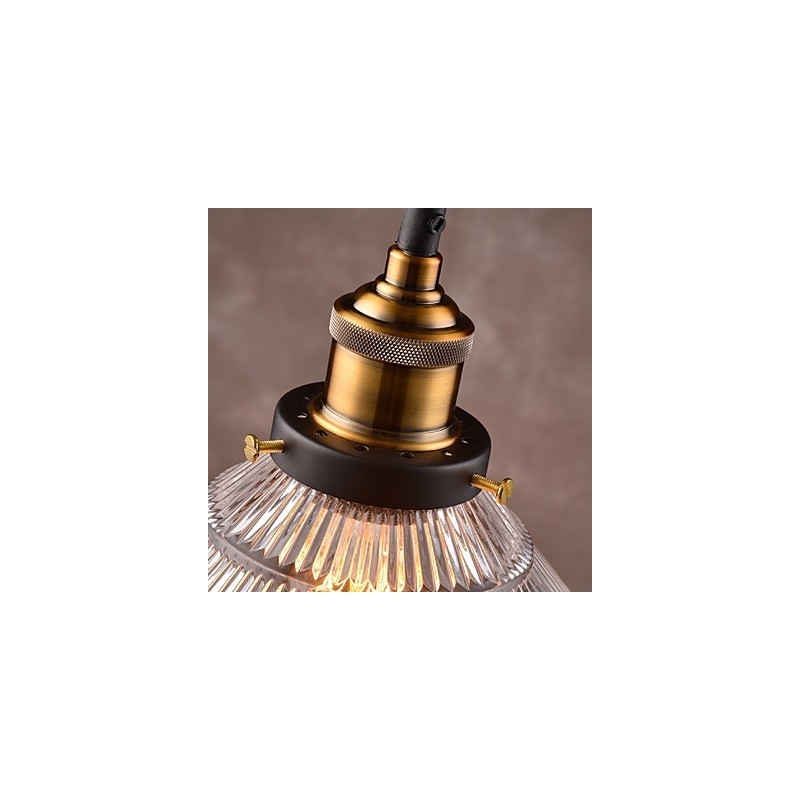 Lampadario a sospensione mini moderno contemporaneo in metallo e vetro 25 cm