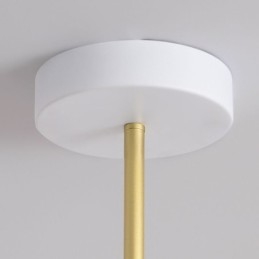 Lampada a sospensione nordica creativa G9 in ferro e vetro, a disco
