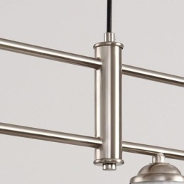 Lampada a sospensione nordica in ferro battuto a forma di stame, 3 luci, 90 x 35 cm