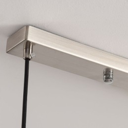 Lampada a sospensione nordica in ferro battuto a forma di stame, 3 luci, 90 x 35 cm