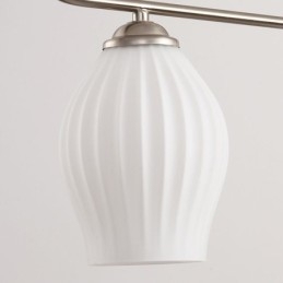 Lampada a sospensione nordica in ferro battuto a forma di stame, 3 luci, 90 x 35 cm