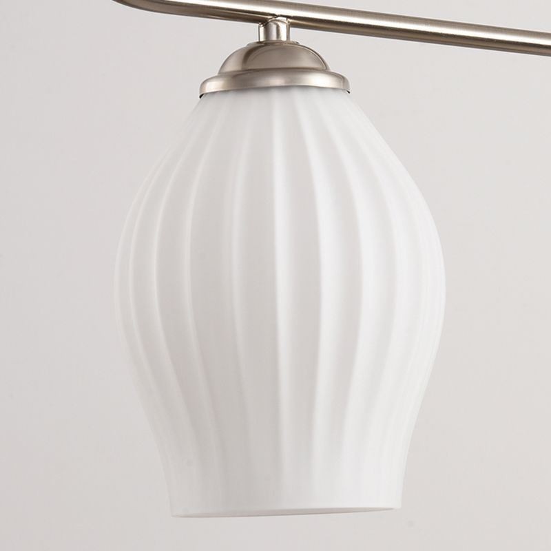 Lampada a sospensione nordica in ferro battuto a forma di stame, 3 luci, 90 x 35 cm