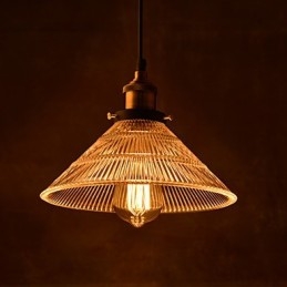 Lampadario a sospensione mini moderno contemporaneo in metallo e vetro 25 cm