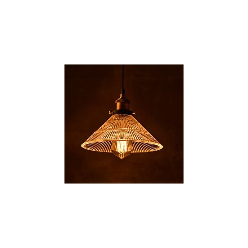 Lampadario a sospensione mini moderno contemporaneo in metallo e vetro 25 cm