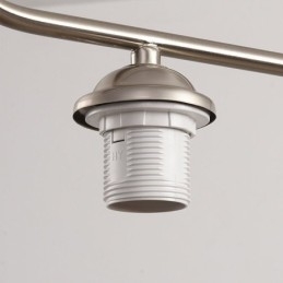 Lampada a sospensione nordica in ferro battuto a forma di stame, 3 luci, 90 x 35 cm