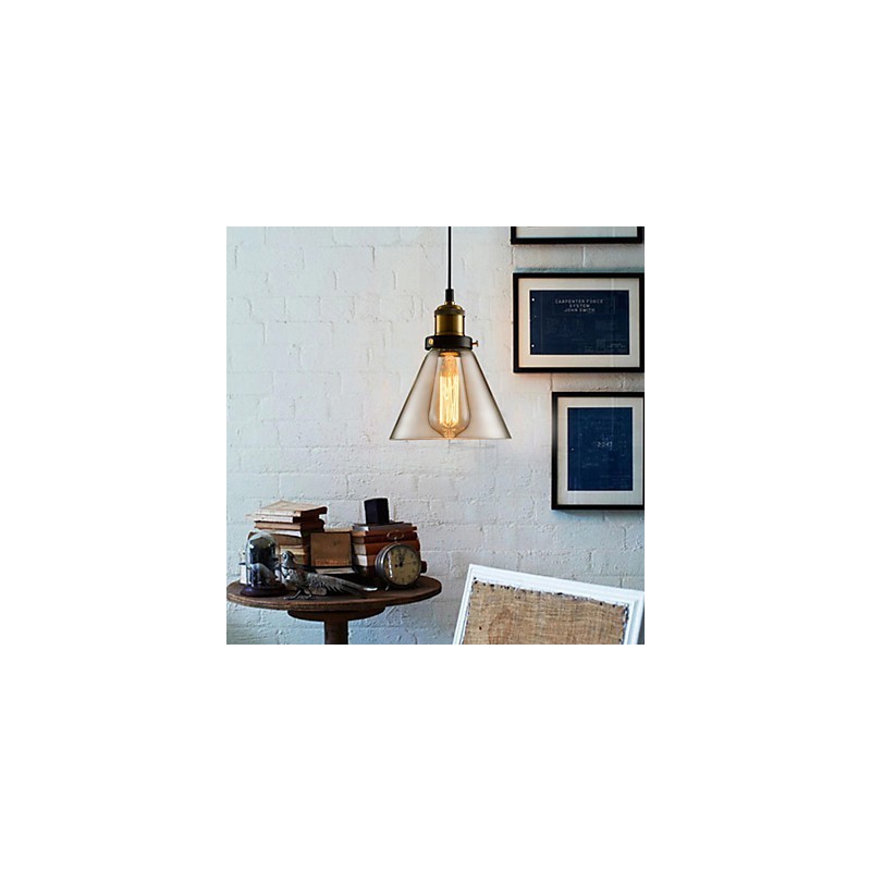 Lampadario mini moderno contemporaneo in metallo e vetro 18 cm