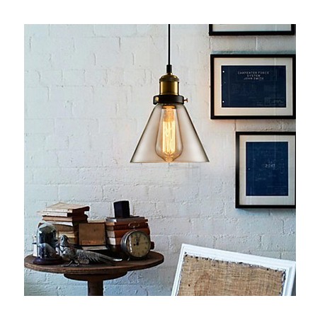 Lampadario mini moderno contemporaneo in metallo e vetro 18 cm