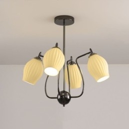 Lampada a sospensione nordica creativa in ferro nero canna di fucile con asta da soffitto