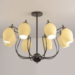 Lampada a sospensione nordica creativa in ferro nero canna di fucile con asta da soffitto