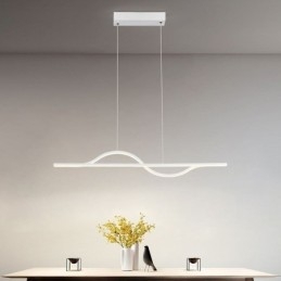 Lampada a sospensione LED Art Wave in alluminio 30W 80x12x8 cm