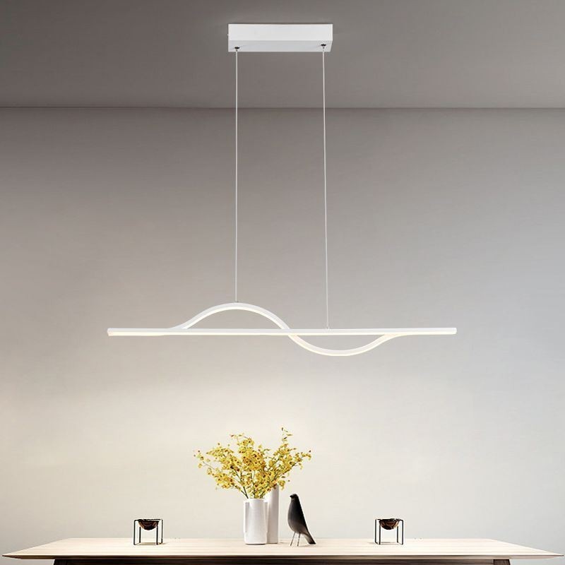 Lampada a sospensione LED Art Wave in alluminio 30W 80x12x8 cm