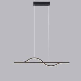 Lampada a sospensione LED Art Wave in alluminio 30W 80x12x8 cm