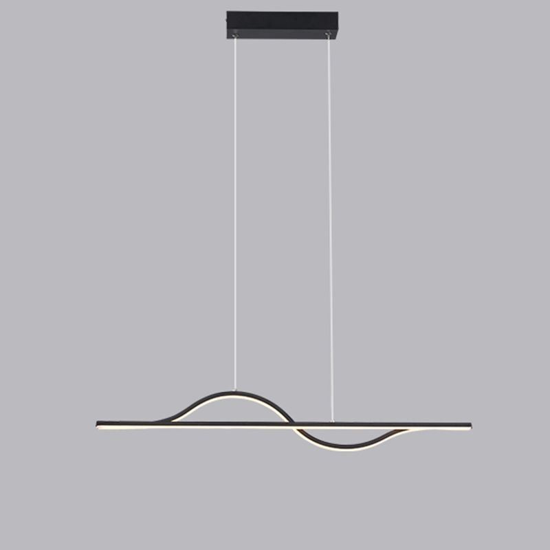 Lampada a sospensione LED Art Wave in alluminio 30W 80x12x8 cm